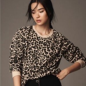 Maeve Leopard Print Sweatshirt